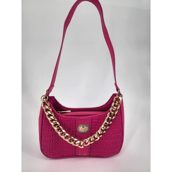 Aldo Barbie Pink Faux Leather Ruched Shoulder Bag - Picture 12 of 13